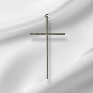 CROSS Contemporary Modern Silver color Metal Wall hanging Home decor Like new